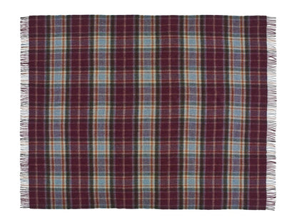 Mood Company - Plaid Winterton Pruim - Merino Lamswol - 140x185 - Bronte by Moon Scotland - 6151220943999