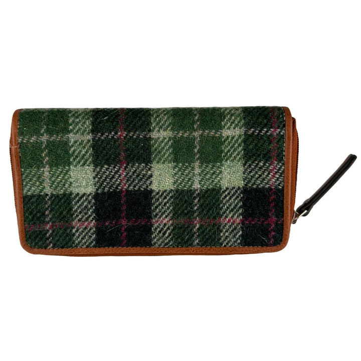 MoodCompanyNL - Portemonnee Groen Tartan & Leer | Compact & Klassiek | Das Impex - 5056703020734