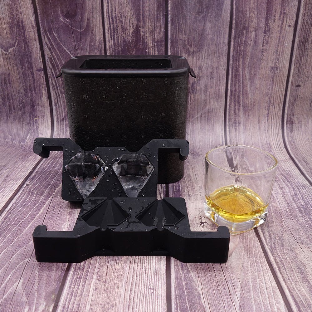 Mood Company - Professionele Crystal Clear Diamant IJsvorm - 2 IJsblokjes 5,5x5,5 cm - Mood4Whisky - 6151221564568
