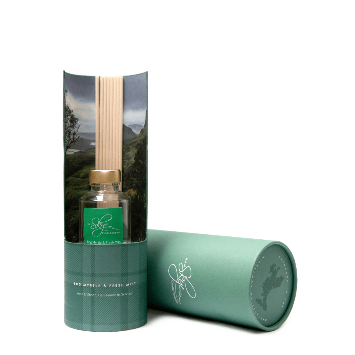 MoodCompanyNL - Reed Diffuser Mirte en Munt (Bog Myrtle & Fresh Mint) - 12 weken - Isle of Skye Candle - 5060346381404