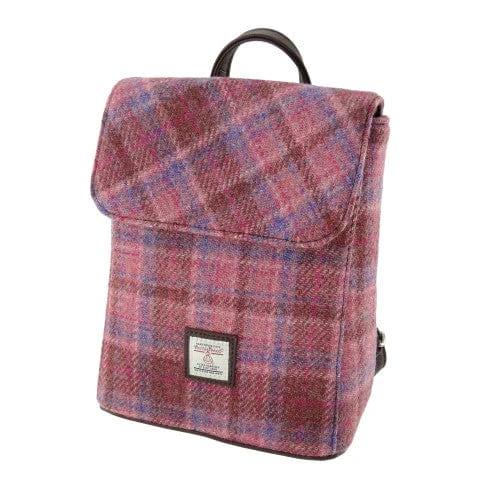 Rugzak Tummel Roze Geruit - Mini - 26x21x12 - Harris Tweed - Glen Appin of Scotland by MoodCompanyNL