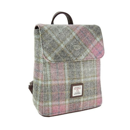 MoodCompanyNL - Rugzak Tummel Zacht Roze Buchanan - Mini - 26x21x12 - Harris Tweed - Glen Appin of Scotland - 5060959027348