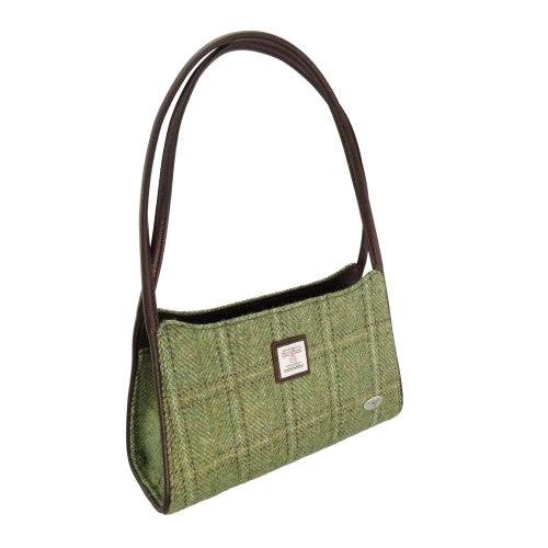 Mood Company - Schoudertas Fiddich Groen Visgraat - Small - Ritssluiting - Harris Tweed - Glen Appin of Scotland - 5061035014504
