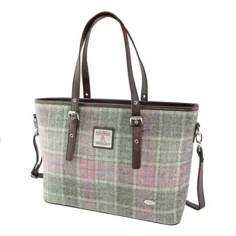 MoodCompanyNL - Schoudertas Spey Tote bag Zacht Roze Buchanan - Groot - Ritssluiting - Harris Tweed - Glen Appin of Scotland - 5060959027201