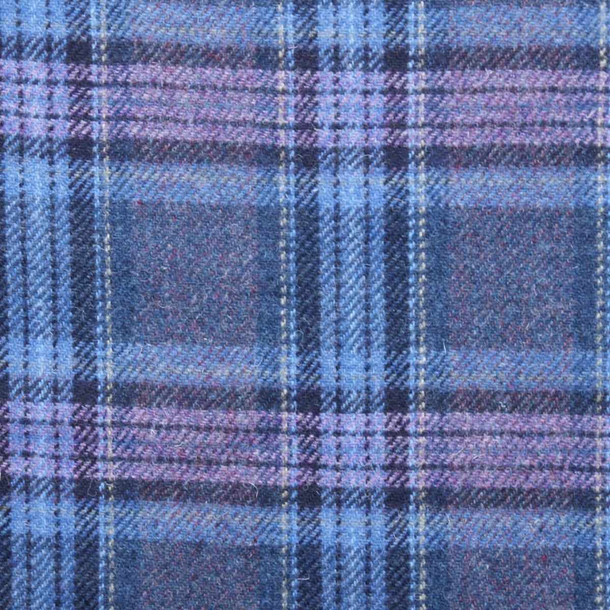 Mood Company - Schoudertas Thurso Stewart Blauw en Paars Tartan - 23x24x9 - Harris Tweed - Glen Appin of Scotland - 5061035011879