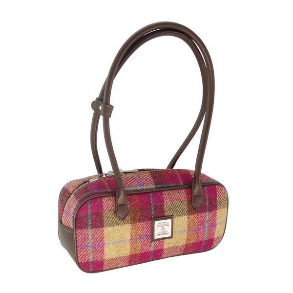 Mood Company - Schoudertas Tora Burgundy & Sand - 28x12x9 - Harris Tweed - Glen Appin of Scotland - 5061035016447