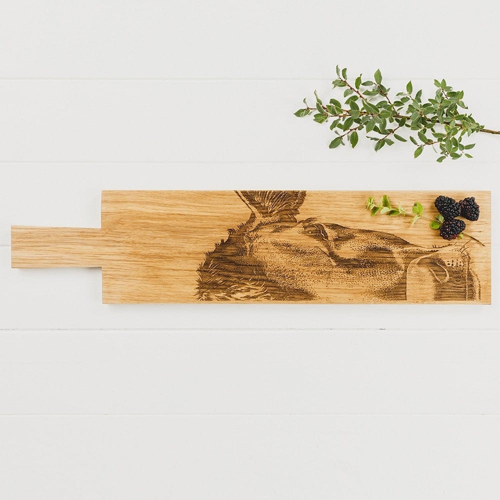 MoodCompanyNL - Serveerplank Jersey koe Lang - 60x15 - Schots Eikenhout - Scottish Made - 5060718710221