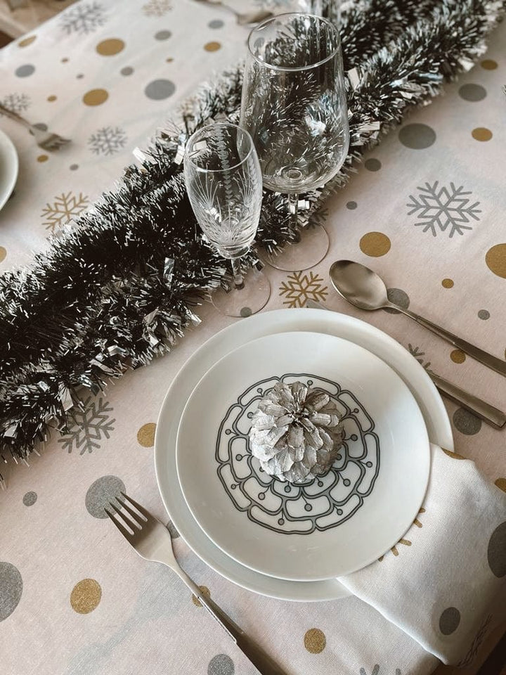 MoodCompanyNL - Servetten Sneeuwvlokje Wit - 40x40 - 2 stuks! - Katoen - Mood Company - SERVILLETAS