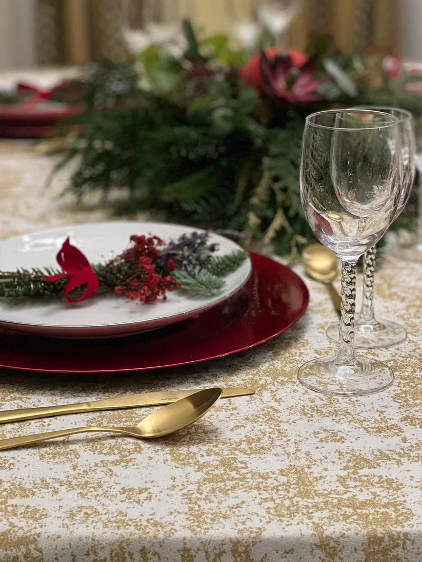 MoodCompanyNL - Servetten Wit met Goud - 40x40 - 2 stuks! - Katoen - Mood Company - 6095632038037