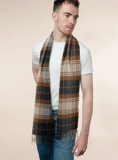 MoodCompanyNL - Sjaal Briggate Natural - Meriono Lamswol - 25 x 190 - Bronte by Moon Scotland - 6095632450488