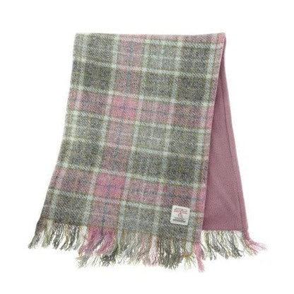 Sjaal Harris Tweed Zacht Roze Buchanan - Zachte Fleece binnenkant - 25 x 155 - Glen Appin of Scotland by MoodCompanyNL