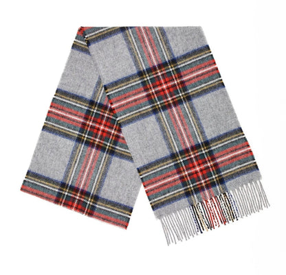 Mood Company - Sjaal Tartan Grey Stewart - Merino Lamswol - 25 x 190 - Bronte by Moon