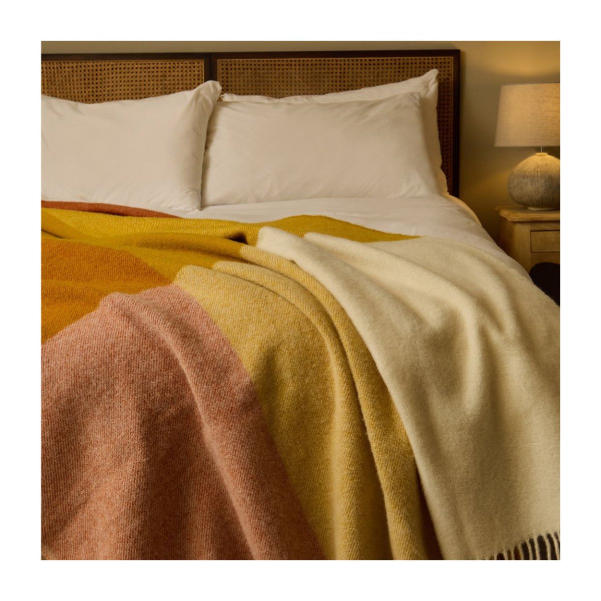 Mood Company - Sprei Paddock Check Cinnamon – Pure New Wool – 140x240 cm - Tweedmill - 5060958306215