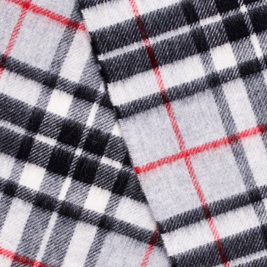 Mood Company - Sjaal Tartan Grey Thompson - Merino Lamswol - 25 x 190 - Bronte by Moon
