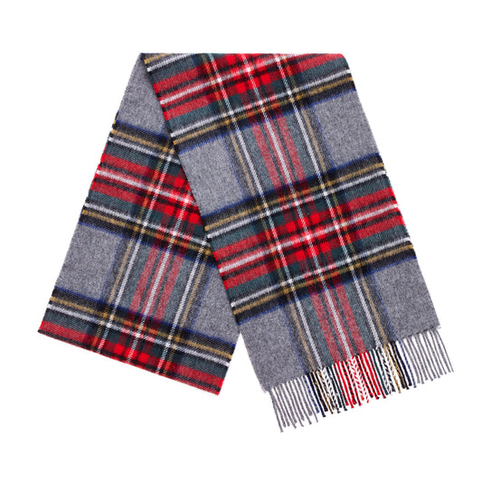 Mood Company - Sjaal Tartan Grey Stewart - Merino Lamswol - 25 x 190 - Bronte by Moon