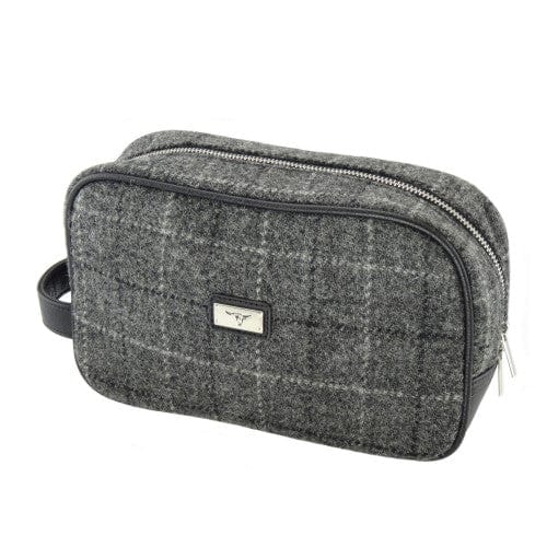 MoodCompanyNL - Toilettas Heren Grijs geruit - Harris Tweed - Glen Appin of Scotland - 2312022102128
