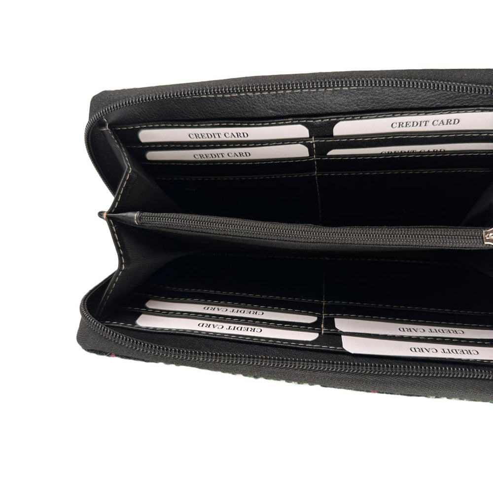 MoodCompanyNL - Travel Wallet Groen Tartan & Zwart Leer | Das Impex - 5056703020888