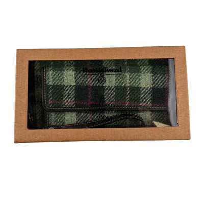 MoodCompanyNL - Travel Wallet Groen Tartan & Zwart Leer | Das Impex - 5056703020888