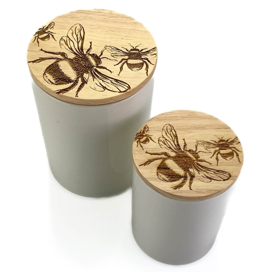 MoodCompanyNL - Voorraadpot Bijen Medium - 16x11 - Gegraveerd - Scottish Made - 5060949550054