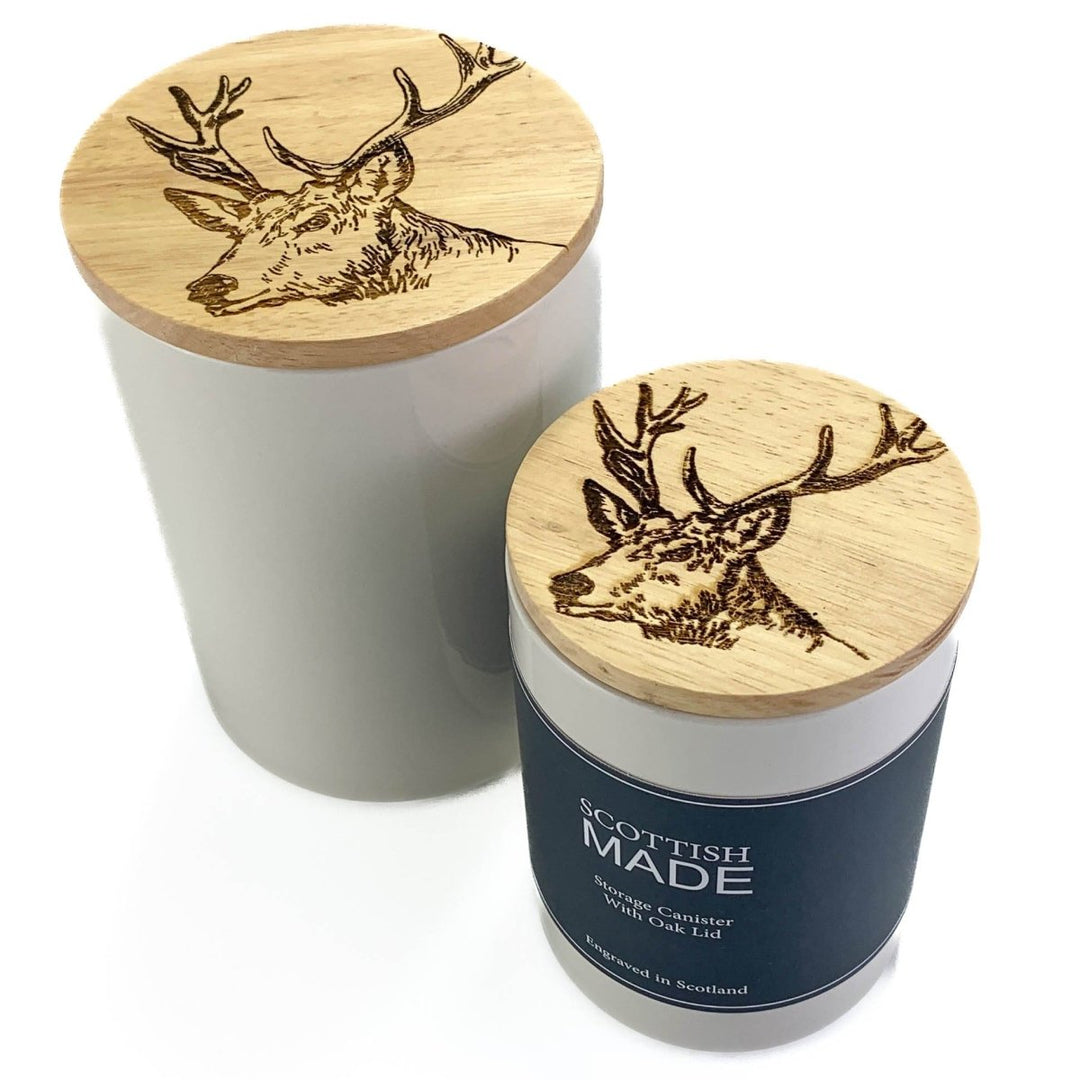 MoodCompanyNL - Voorraadpot Edelhert Medium - 16x11 - Gegraveerd - Scottish Made - 5060949550245
