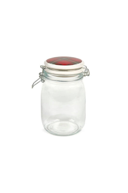 voorraadpot tartan glas - 1000 ml - nuvole di Stoffa by MoodCompanyNL