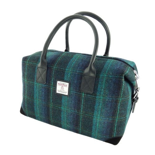 MoodCompanyNL - Weekendtas Esk Blauw met Turquoise - Harris Tweed - Glen Appin of Scotland - 5060959020424