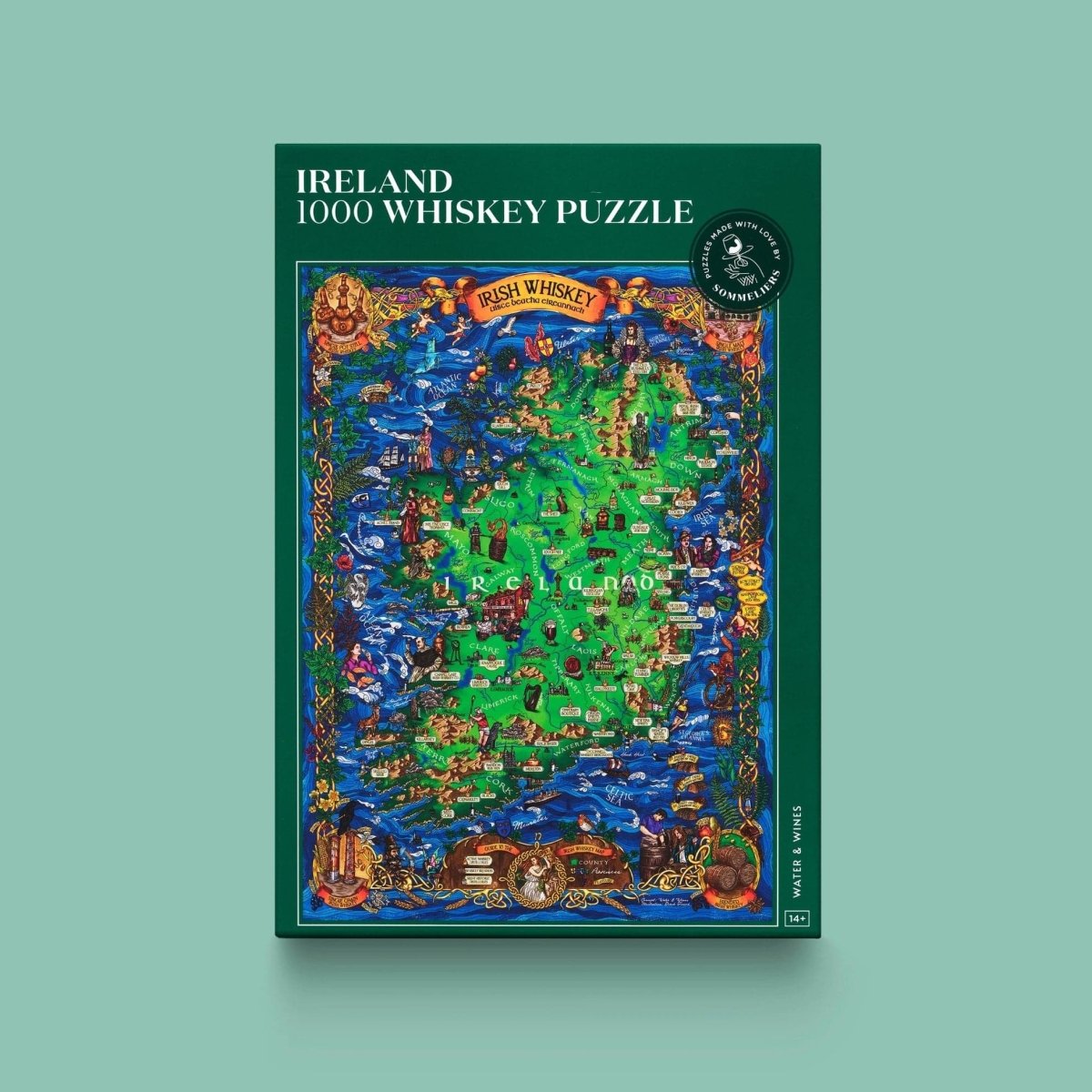 Mood Company - Whiskey puzzel Ireland - 1000 stukjes - 14+ - Water & Wines Sweden - 7350121880290