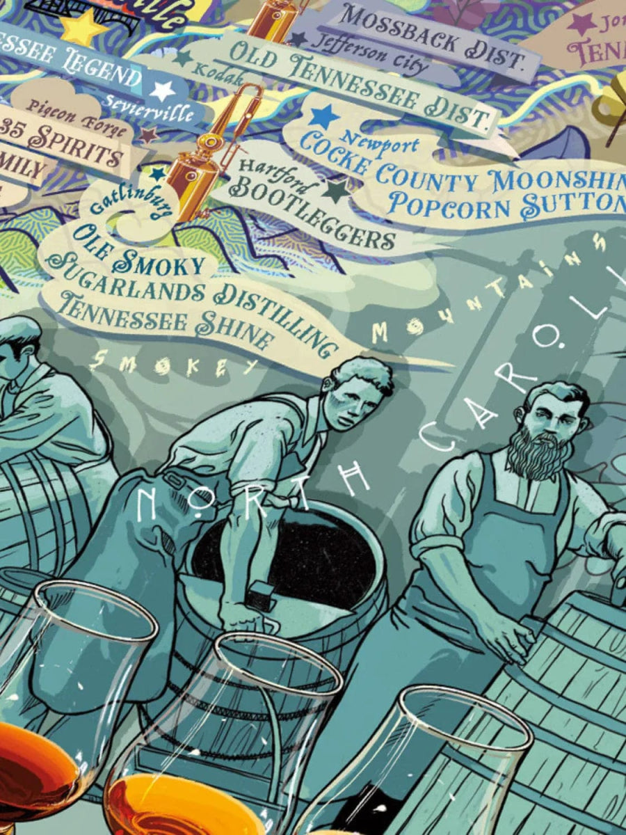 MoodCompanyNL - Whisky puzzel Kentucky & Tennessee - 1000 stukjes - 14+ - Water & Wines Sweden - 7350121880313