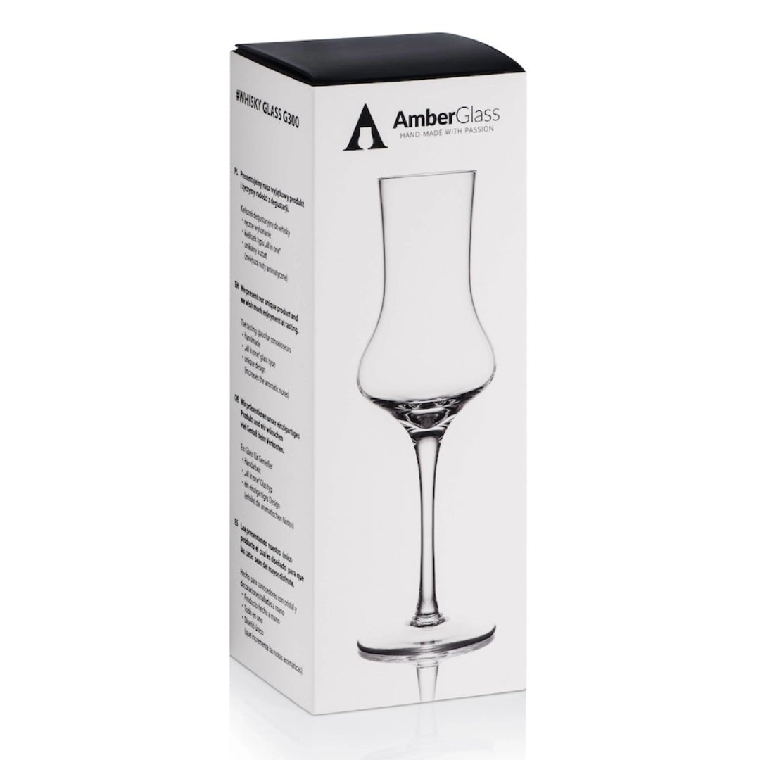 Mood Company - Whiskyglas G300 – 100 ml – handgemaakt – Amber Glass - 5907222504246