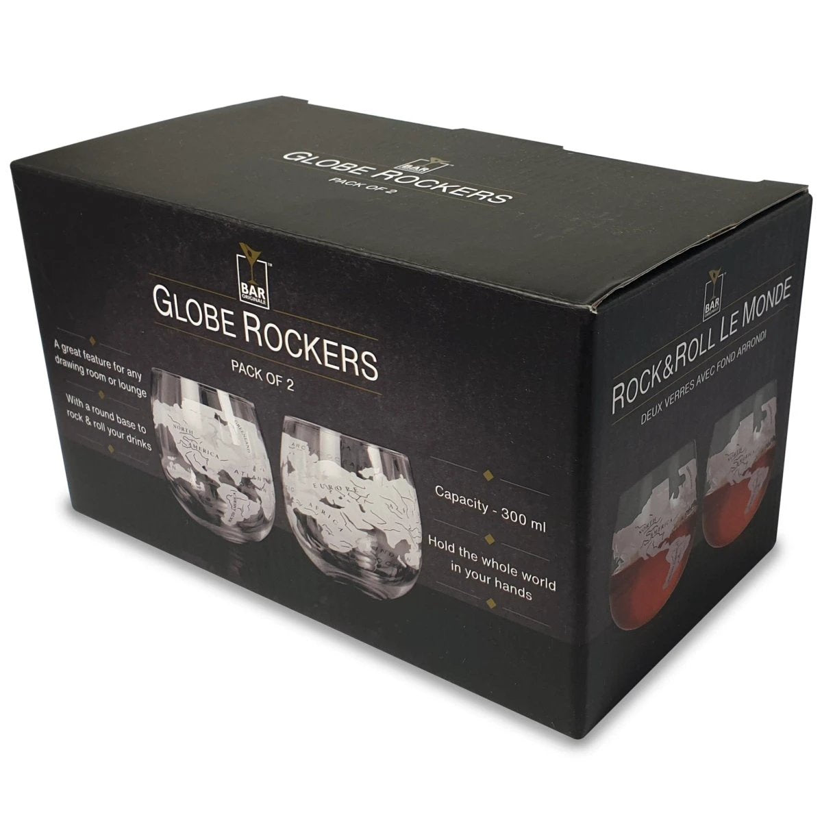 Whiskyglas Globe Rockers set van 2 - 300ml - Bar Originale by Mood4whisky