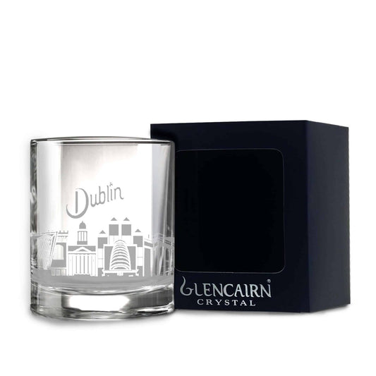 MoodCompanyNL - Whiskyglas Skyline Dublin - Gegraveerd - Glencairn Crystal Scotland - 6151206399376