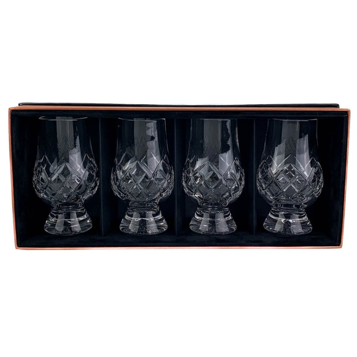 MoodCompanyNL - Whiskyglazen Cut 4 stuks - Geschenkverpakking - Loodkristal - Glencairn Crystal Scotland - 6151215861802