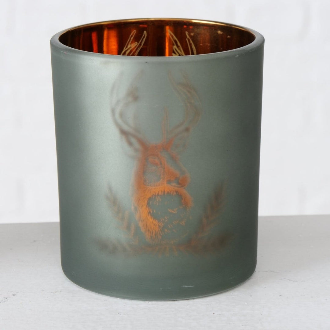 MoodCompanyNL - Windlicht Rudolf groen of goud - set van 2 - Boltze - 