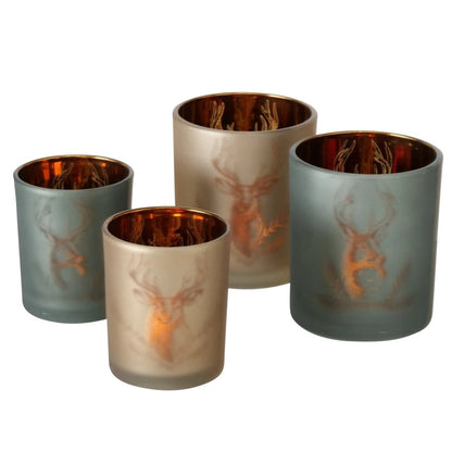 Windlicht Rudolf groen of goud - set van 2 - Boltze by MoodCompanyNL